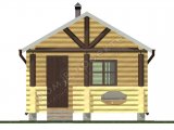 Проект бани ПБ-030 Фасад 1
